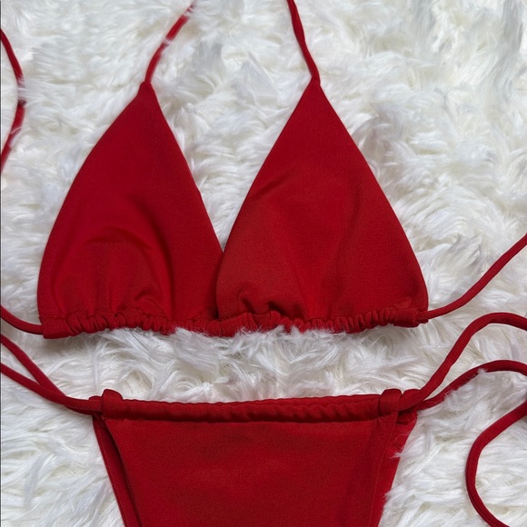 Red Triangle Bikini Set - Picture 3 of 7
